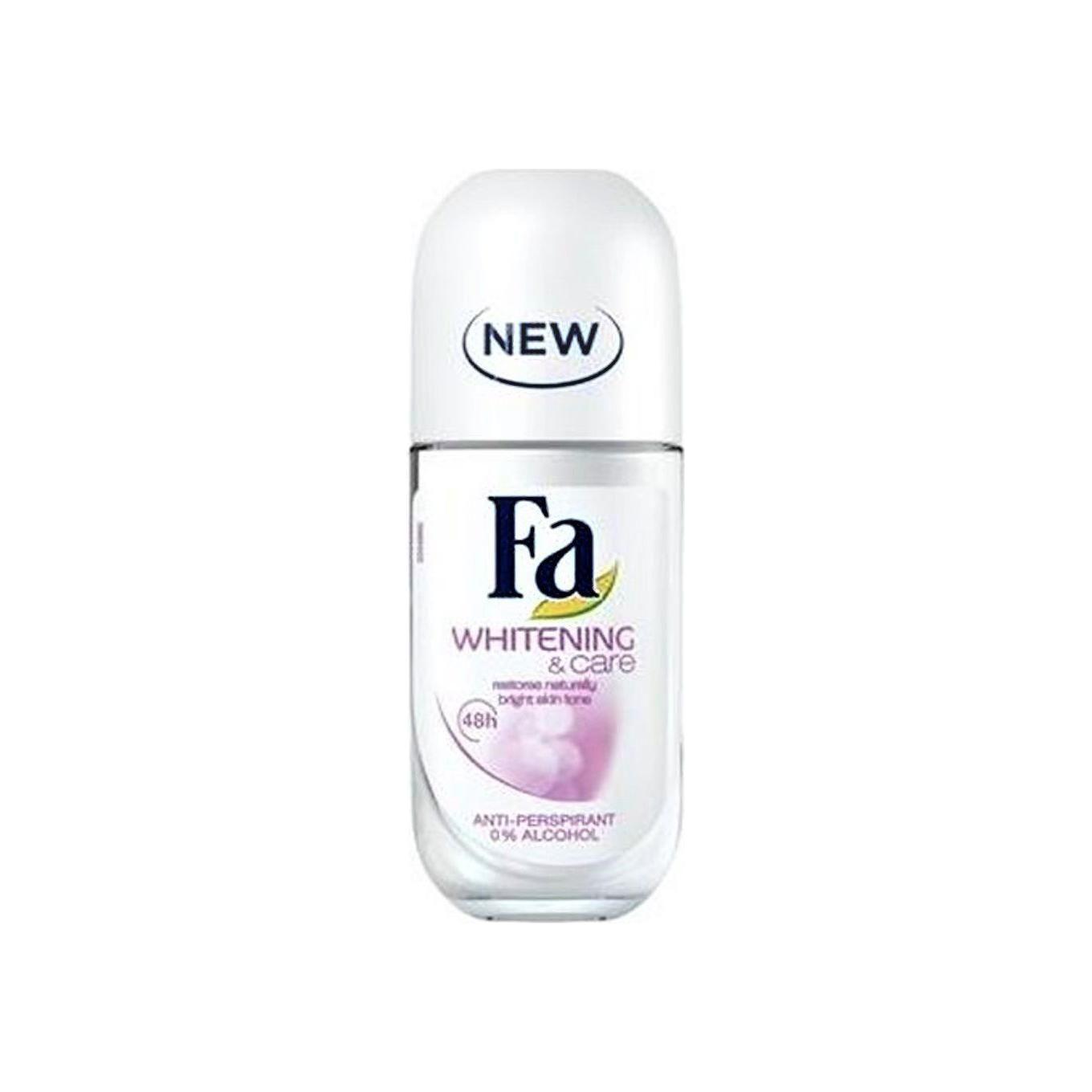 Fa Whitening & Care 48H anti-prespirant roll-on deodorant in 50ml bottle, personal care product by Pasteur Pharmacy
