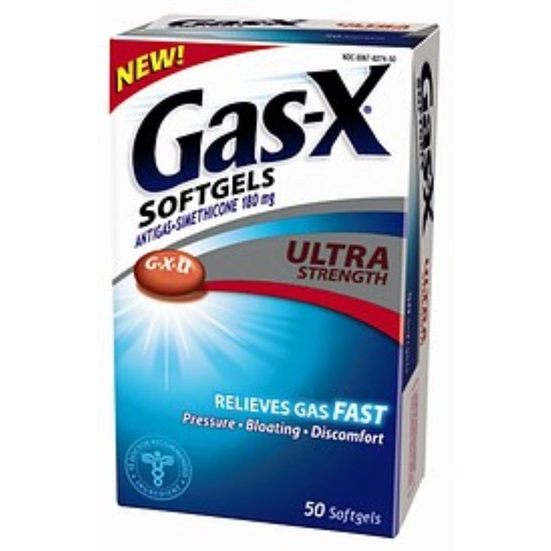 Gas X Antigas Ultra Strength Softgels by Pasteur Pharmacy, personal care supplement for gas relief and digestive comfort.