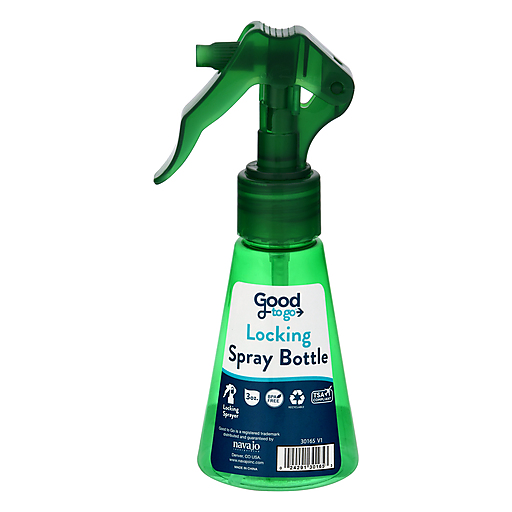Good To Go 3-ounce locking spray bottle for personal care, transparent plastic container with spray nozzle by Pasteur Pharmacy