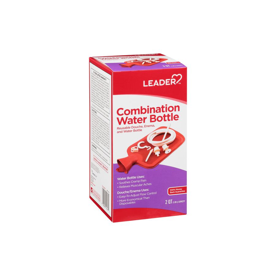 Pasteur Pharmacy Leader Combination Hot Water Bottle for personal care, showing a flexible rubber bottle with a screw cap.