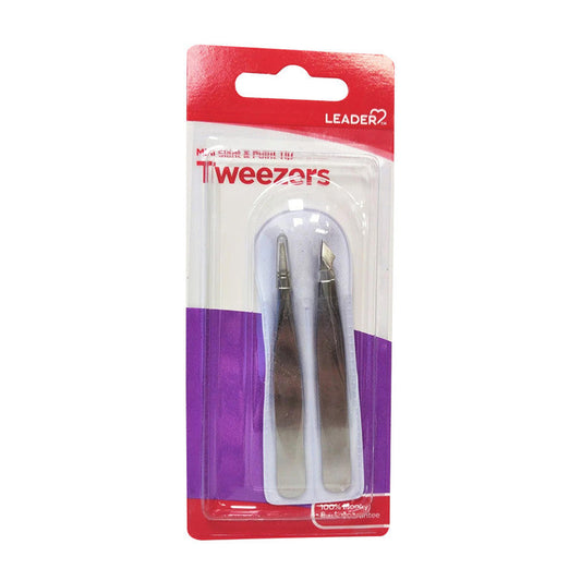 Mini slant and point tweezers from Pasteur Pharmacy with case, ideal for precise personal care grooming and eyebrow shaping.