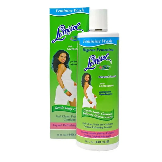 Lemisol + Fres feminine wash by Pasteur Pharmacy, original formula in a personal care bottle with pump dispenser.