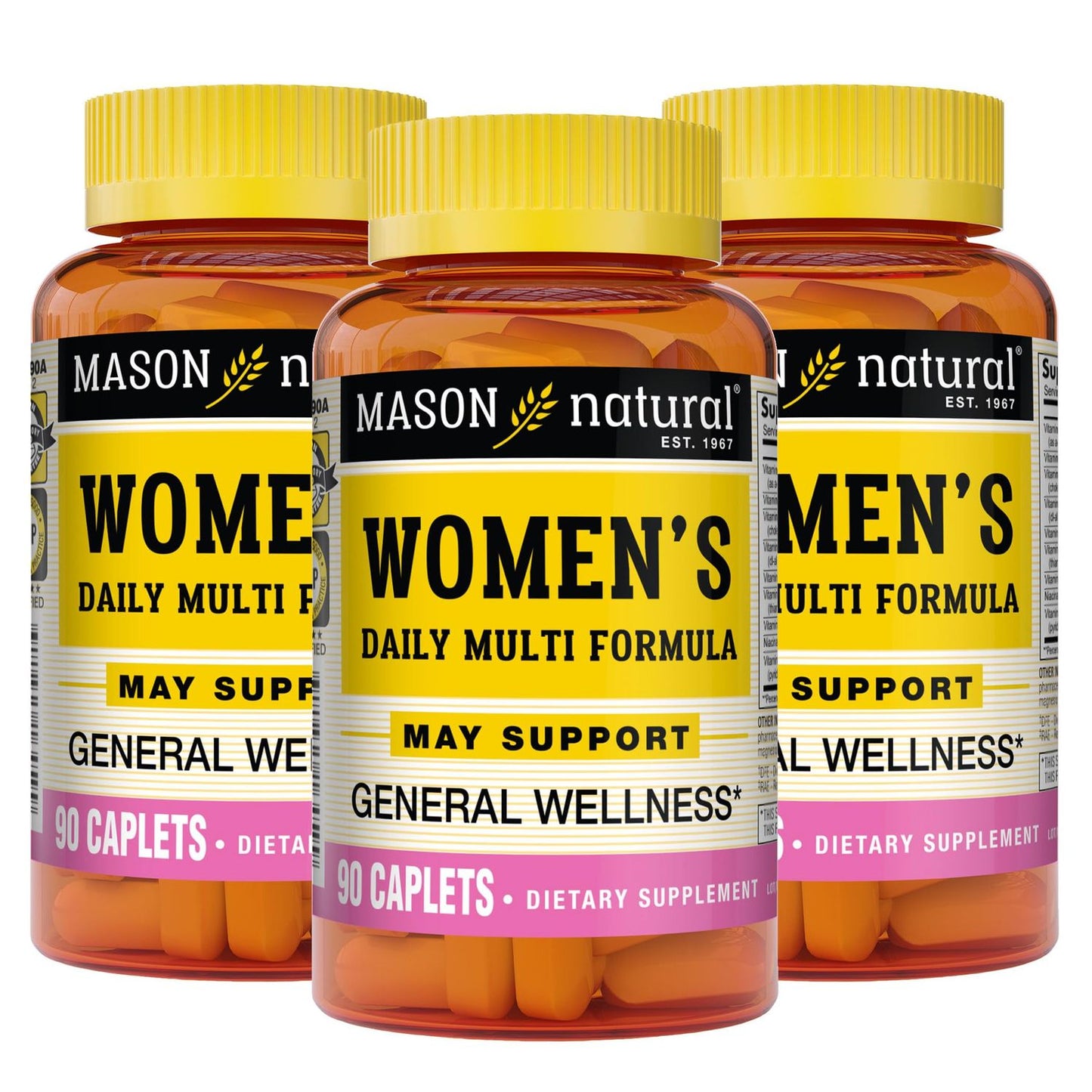 Mason Women's Daily Formula Caplets by Pasteur Pharmacy, 90-count, personal care supplement for daily health support.