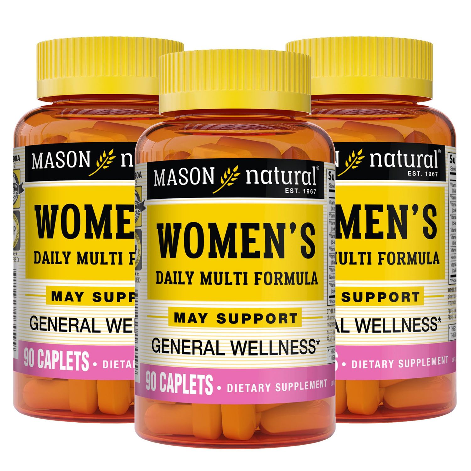 Mason Women's Daily Formula Caplets by Pasteur Pharmacy, 90-count, personal care supplement for daily health support.