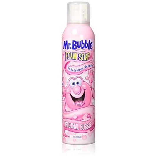 Mr. Bubble Foam Soap Original bottle from Pasteur Pharmacy, a gentle personal care soap with foaming cleanser for kids and adults.