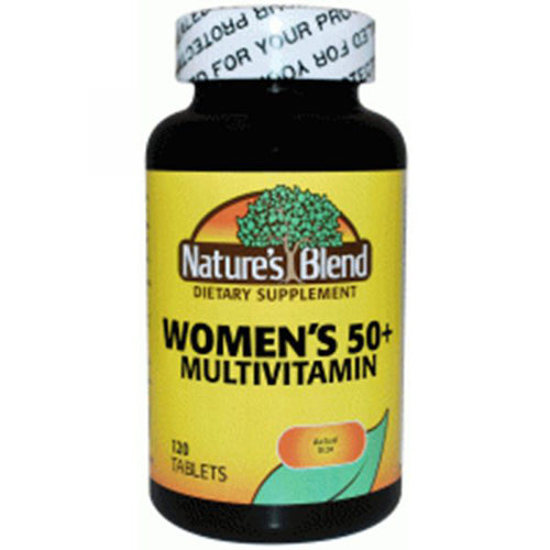 Nature's Blend Women's Multivitamin 50+ by Pasteur Pharmacy, 120 tablets, supporting health for women over 50.