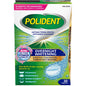 Polident antibacterial dental appliance cleanser tablets for oral care, shown in a container with tablets.