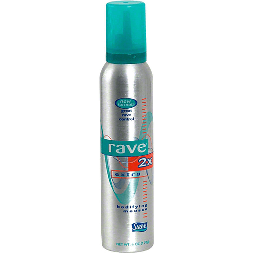 Pasteur Pharmacy Rave Bodifying Mousse, 2x Extra, personal care product with foam dispenser and textured packaging.