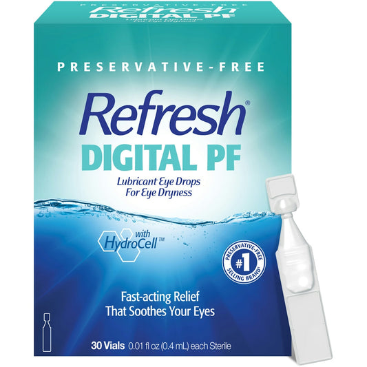 Refresh Digital PF personal care product by Pasteur Pharmacy, featuring a 30x4ml bottle set for daily use.