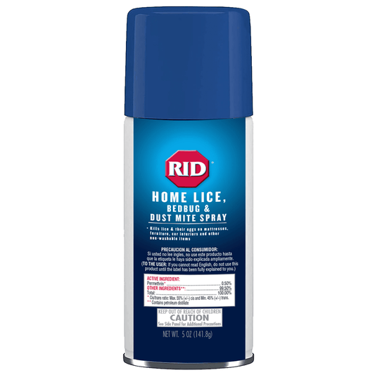 Pasteur Pharmacy Rid Home Lice, Bedbug & Dust Mite Spray in 5 oz bottle, personal care product for pest control.