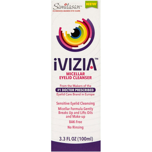 Similasan Eyelid Cleanser Micellar solution in a 3.3 fl oz bottle, personal care product by Pasteur Pharmacy.
