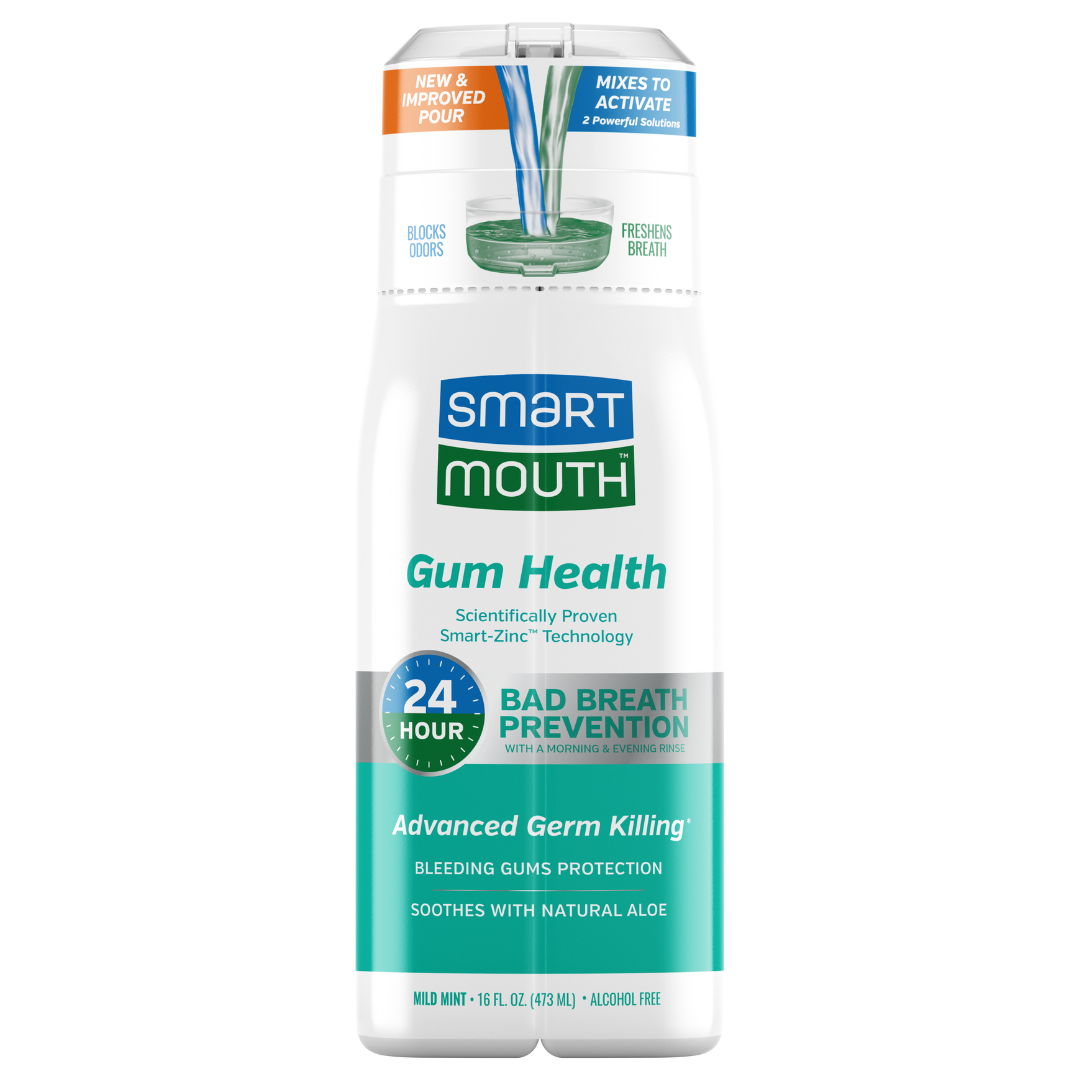 SmartMouth Gum Health Mild Mint Rinse in 16 Fl Oz bottle, personal care product for oral hygiene by Pasteur Pharmacy.