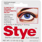 Sterile eye ointment for stye relief from Pasteur Pharmacy, ophthalmologist-tested, in a tube with a white cap.