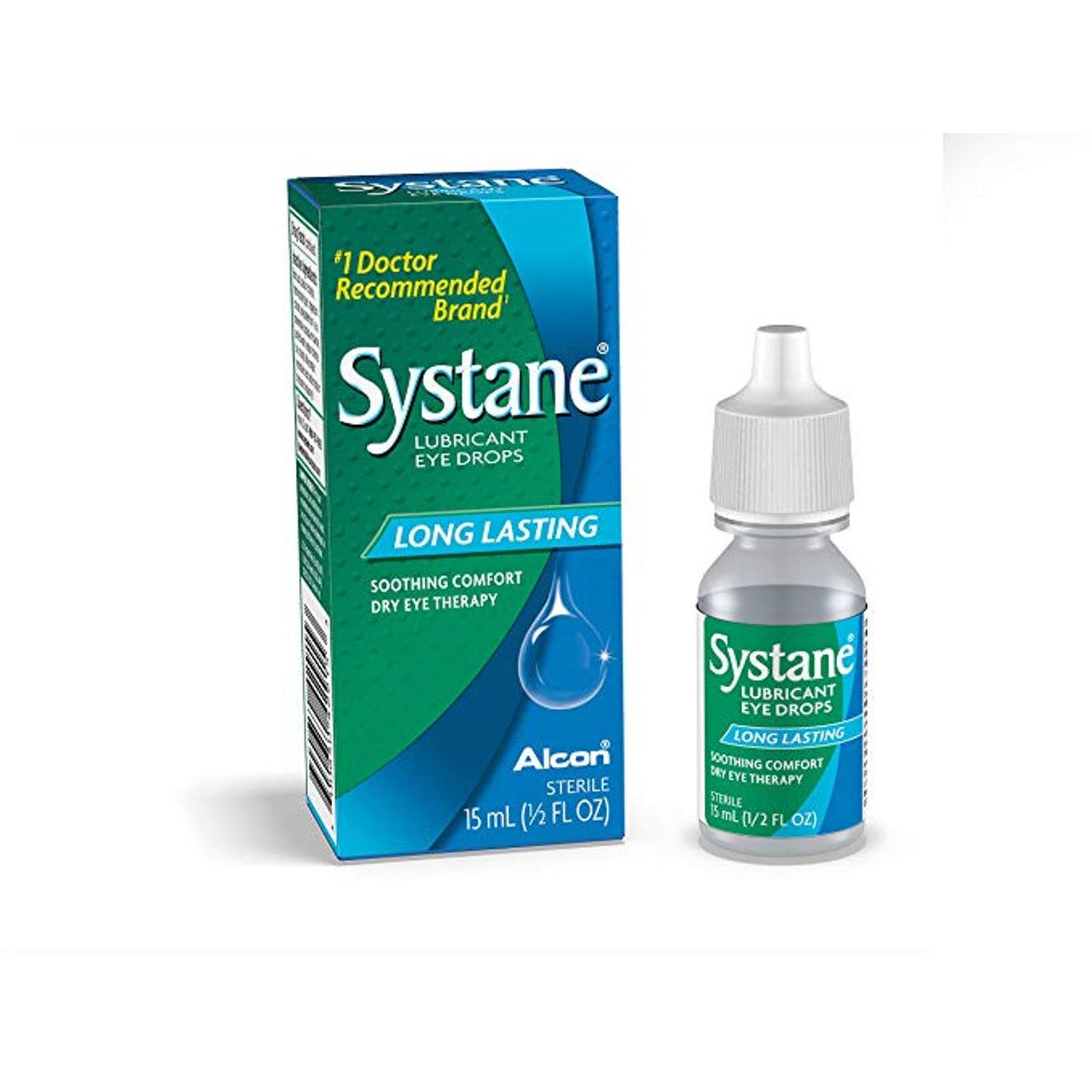 Systane Original Lubricant Eye Drops in 0.5 fl oz bottle, personal care product for dry or irritated eyes, by Pasteur Pharmacy