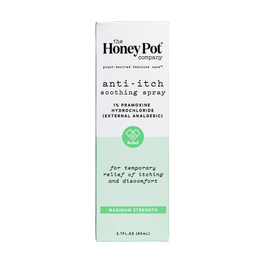Pasteur Pharmacy The Honey Pot Anti-Itch Spray with 1% Pramoxine, 2.7 fl oz, personal care product for soothing skin relief