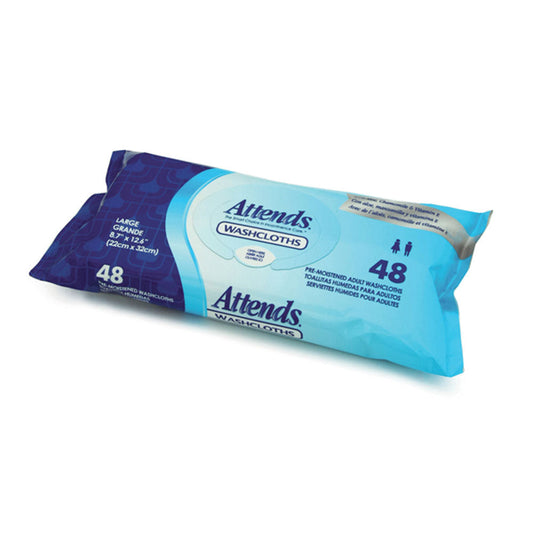 Pasteur Pharmacy ttends® scented premium washcloths, 8.7x12.6 inches, soft personal care cloths in a case of 576.