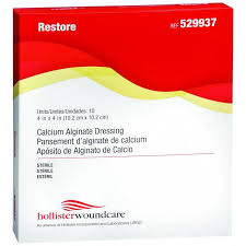 Restore Calcium Alginate Pet Dressing 4x4 inch pack by Pasteur Pharmacy, ideal for wound care and bandaging pets.
