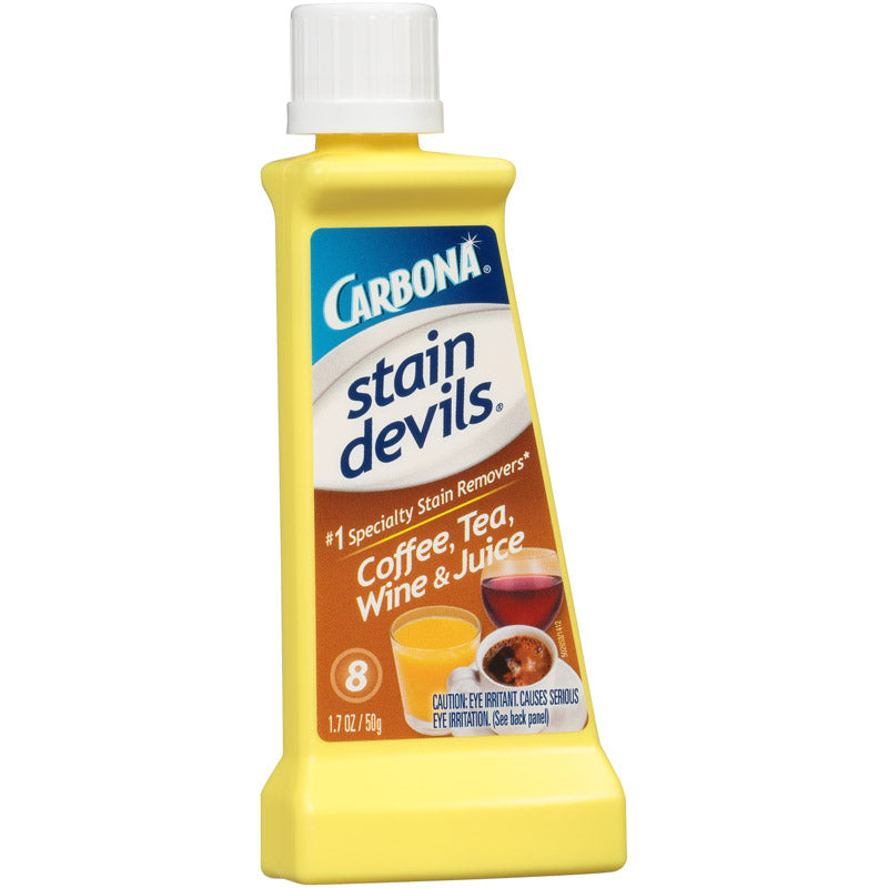 Carbona Stain Devils pet odor and stain remover for coffee, tea, wine, and juice, in a 1.7 oz squeeze bottle by Pasteur Pharmacy