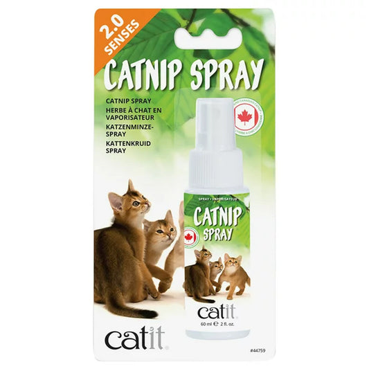 Catit Senses 2.0 Catnip Spray in 2 oz bottle, natural pet supplies for cats, by Pasteur Pharmacy