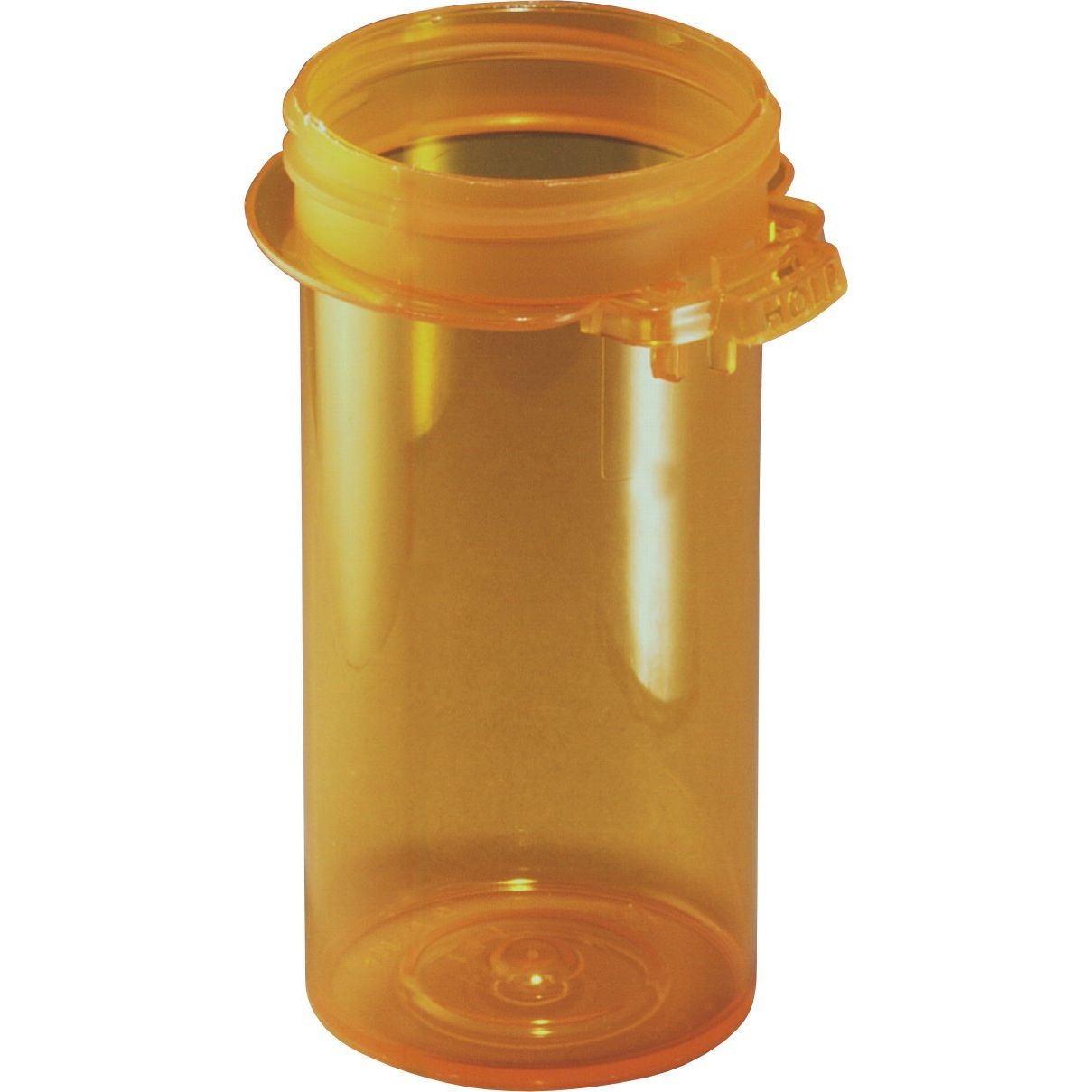 Centor 20 dram amber pillboxes with clear-vu vial design, 145 Rx vials from Pasteur Pharmacy for medication storage