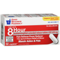 GNP Acetaminophen 650 Mg 8 Hour ER pitch counters by Pasteur Pharmacy, showing the product packaging and dosage information.