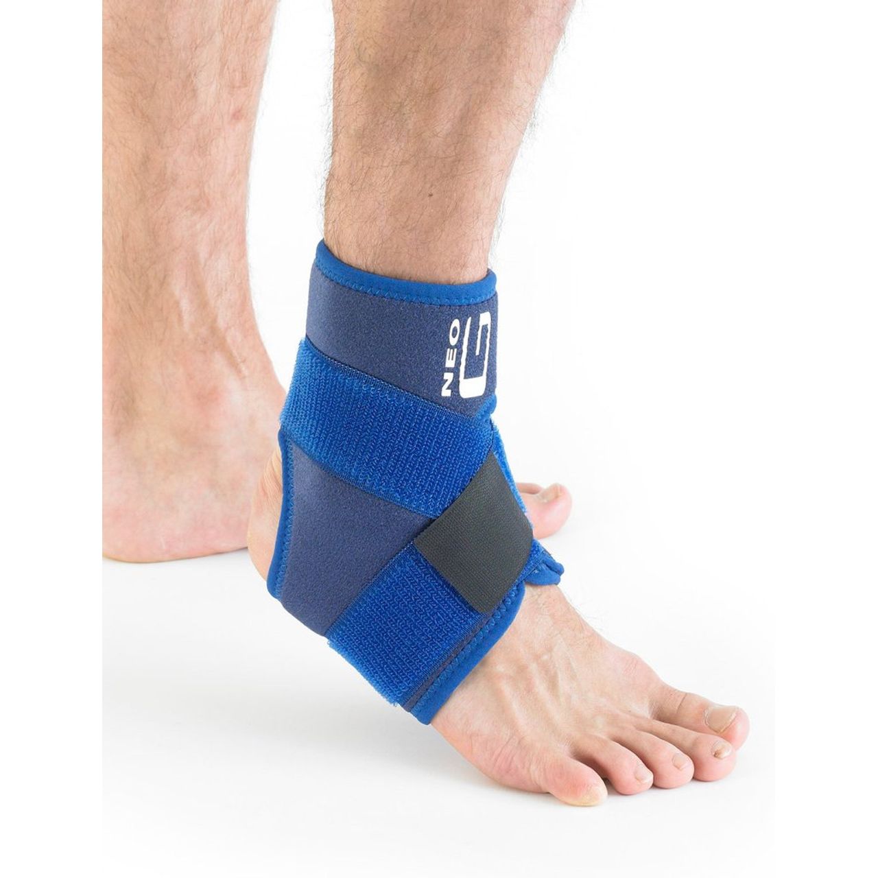 Neo G ankle support with figure 8 strap, designed for stability and compression, shown on a plain background.