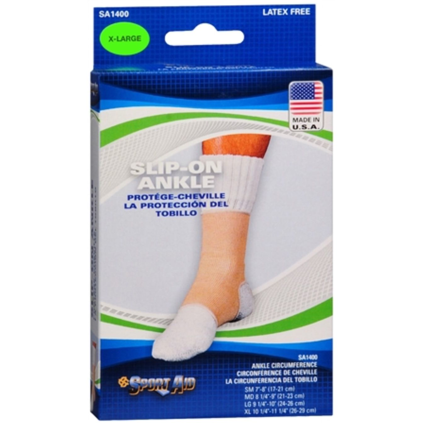 Extra Large Sport Aid Slip-On Ankle Support by Pasteur Pharmacy, designed for ankle stability and compression.