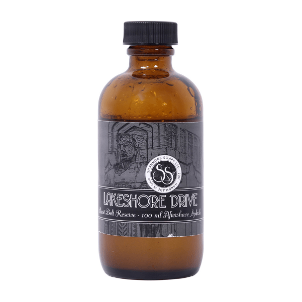 Shannon's Soaps Rustbelt Reserve Lakeshore Drive soothing post-shave splash in a 100ml bottle, designed for refreshing skin after shaving