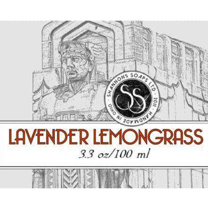 Lavender Lemongrass Shannons Soaps soothing post-shave splash in 100ml bottle, gentle and refreshing for skin.