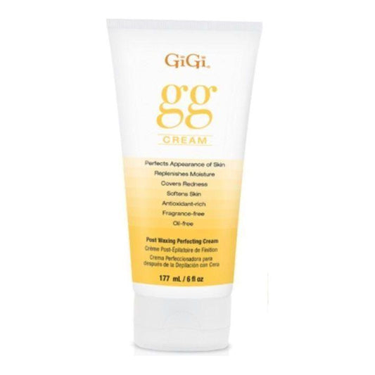 Gigi gg Post Waxing Perfecting Cream in a 6 oz jar, soothing post-waxing skincare from Pasteur Pharmacy.