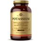 Solgar Potassium supplement bottles with 100 tablets, natural dietary supplement for potassium support from Pasteur Pharmacy.