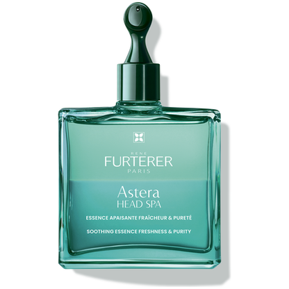 Rene Furterer Astera Fresh Soothing Freshness Concentrate pre-shampoo bottle, 50ml, with green and white label.