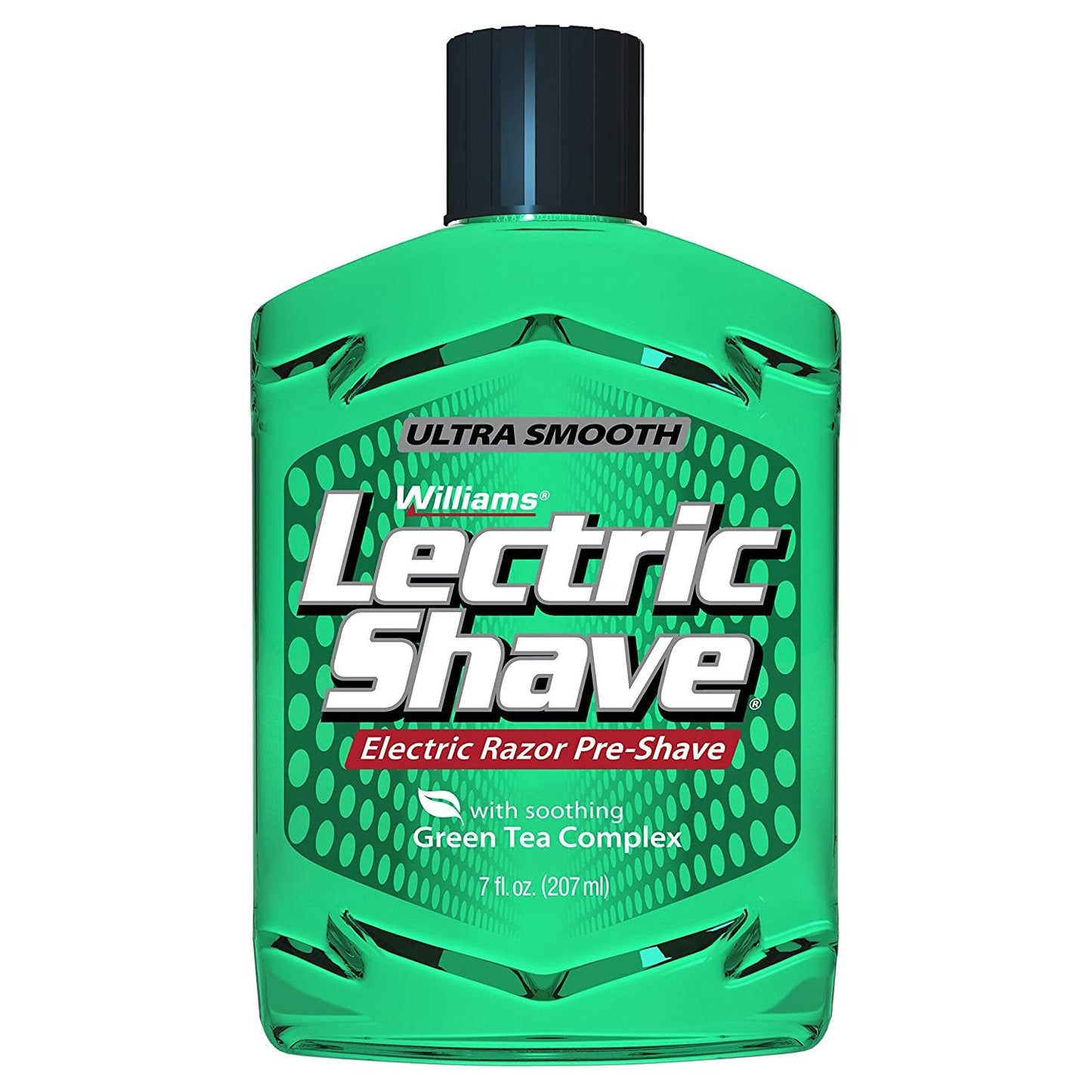 Williams Lectric Shave Pre-Shave by Pasteur Pharmacy in 7 oz bottle, pre-shave liquid for smooth shaving preparation.