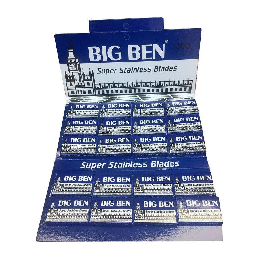 Big Ben Super Stainless Razor Blades from Pasteur Pharmacy, 20-pack of durable razor blades for precise shaving.