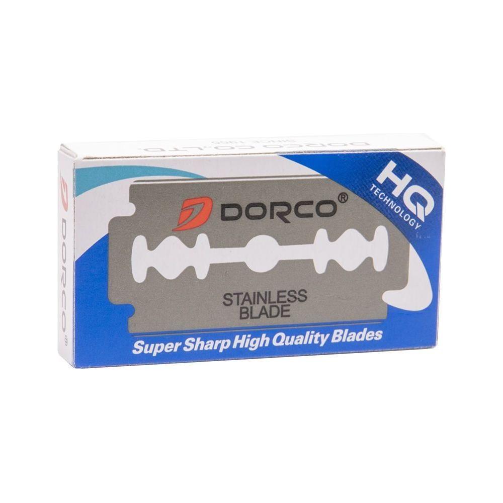 Dorco St300 Platinum double-edge razor blades in a 10-pack, standard safety razor blades by Pasteur Pharmacy.