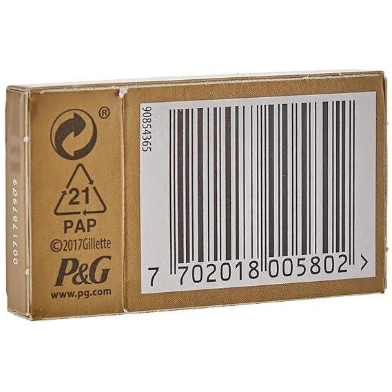 Gillette Perma-Sharp Double Edge Razor Blades in a 20x5 pack, designed for smooth, close shaving with durable steel blades.