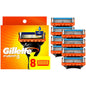 Gillette Fusion 5 razor blade refill cartridges, 8-pack, designed for smooth shaving from Pasteur Pharmacy.