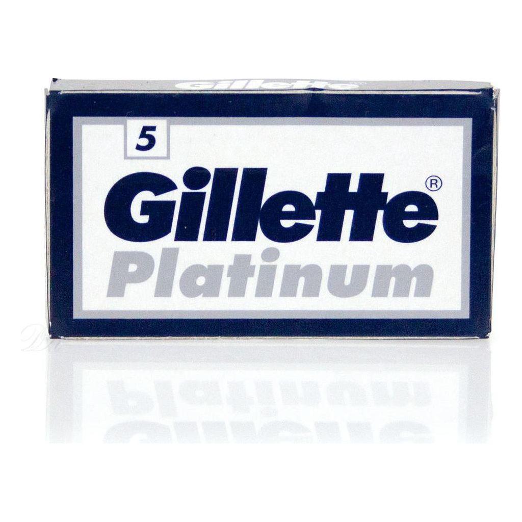 Gillette Platinum Double Edge Razor Blades 5-pack, sharp and durable razor blades for a smooth shave, by Pasteur Pharmacy.