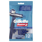 Gillette Sensor2 fixed head disposable razor blades with two blades and a comfortable grip for smooth shaving.