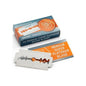 Merkur Super Platinum double edge safety razor blades pack with 10 blades, designed for smooth, close shaves.