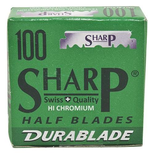 Sharp stainless steel Half Razor Blades by Pasteur Pharmacy, 100-pack, designed for precise grooming and shaving needs.