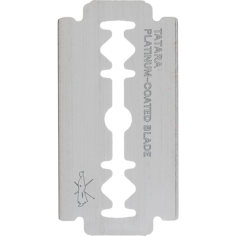 Tatara Double Edge Razor Blades by Pasteur Pharmacy, set of 5 stainless steel safety razor blades for smooth shaving.