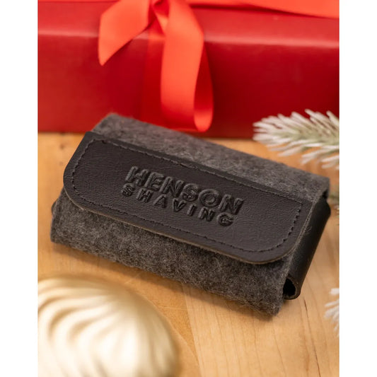 Henson The Henson Razor Case by Pasteur Pharmacy, black protective case for holding and transporting razors securely.