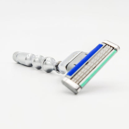 Dural Stanway Mach 3 compatible razor with pouch, featuring a sleek handle and blade cartridge for a close shave.