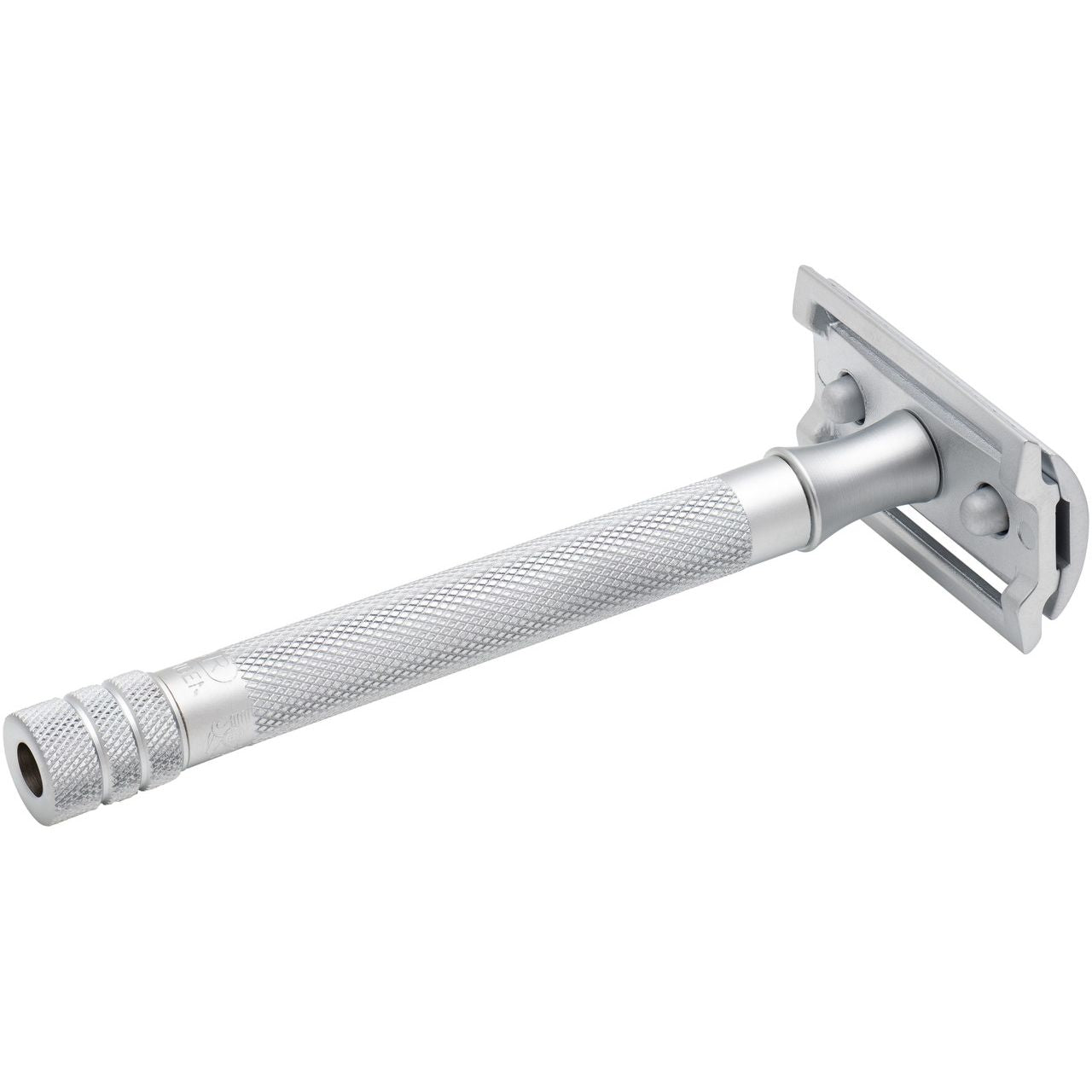 Merkur 22C matte finish HD long handle safety razor with double edge blade for a close, smooth shave.
