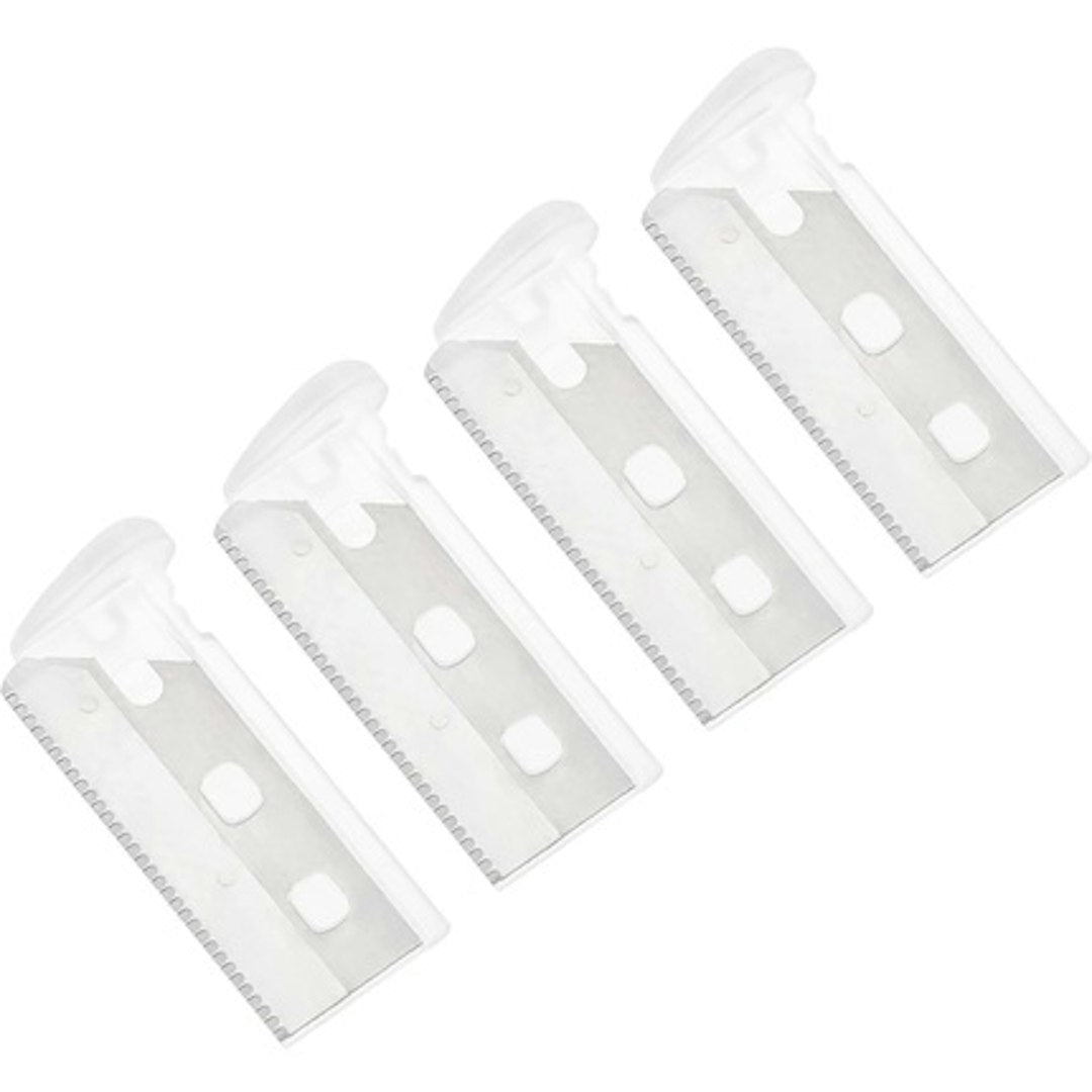 Stainless steel Tweezerman eyebrow razor replacement blades for precise eyebrow grooming and shaping.