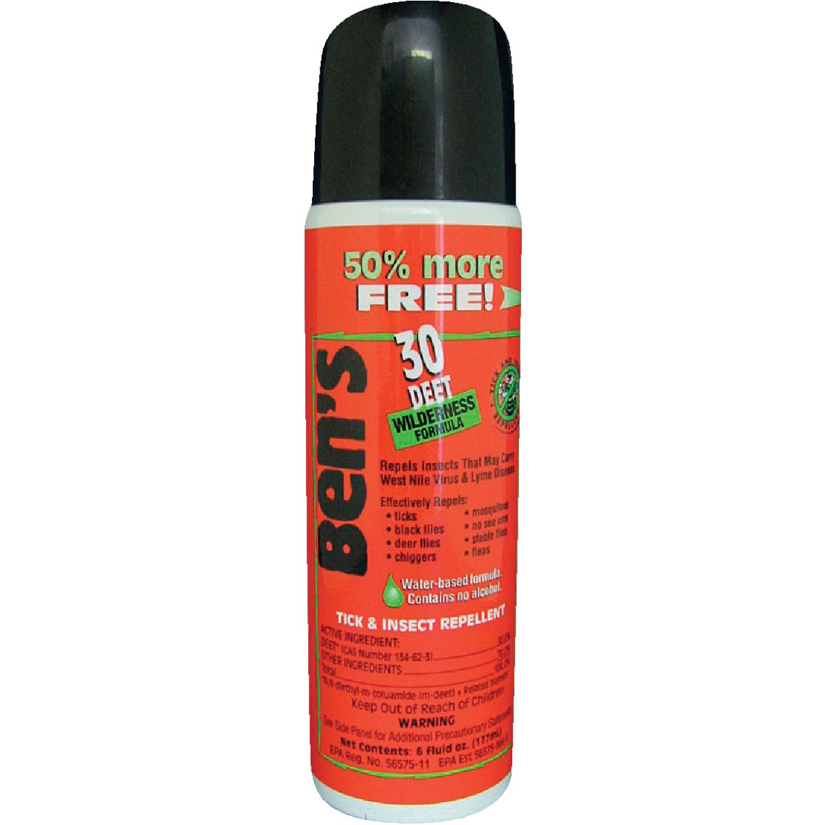Ben's 30 Tick and Insect Repellent Eco Spray in 6 oz bottle, natural insect and tick repellent by Pasteur Pharmacy.