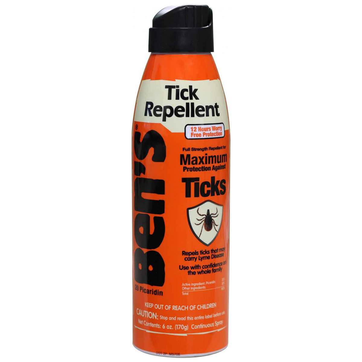 Ben's Tick Repellent Picaridin 6 oz bottle from Pasteur Pharmacy, outdoor insect repellent for ticks and pests.