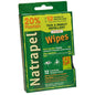 Natrapel 8-Hour insect repellent wipes by Pasteur Pharmacy, DEET-free and gear safe, 12-count package shown.