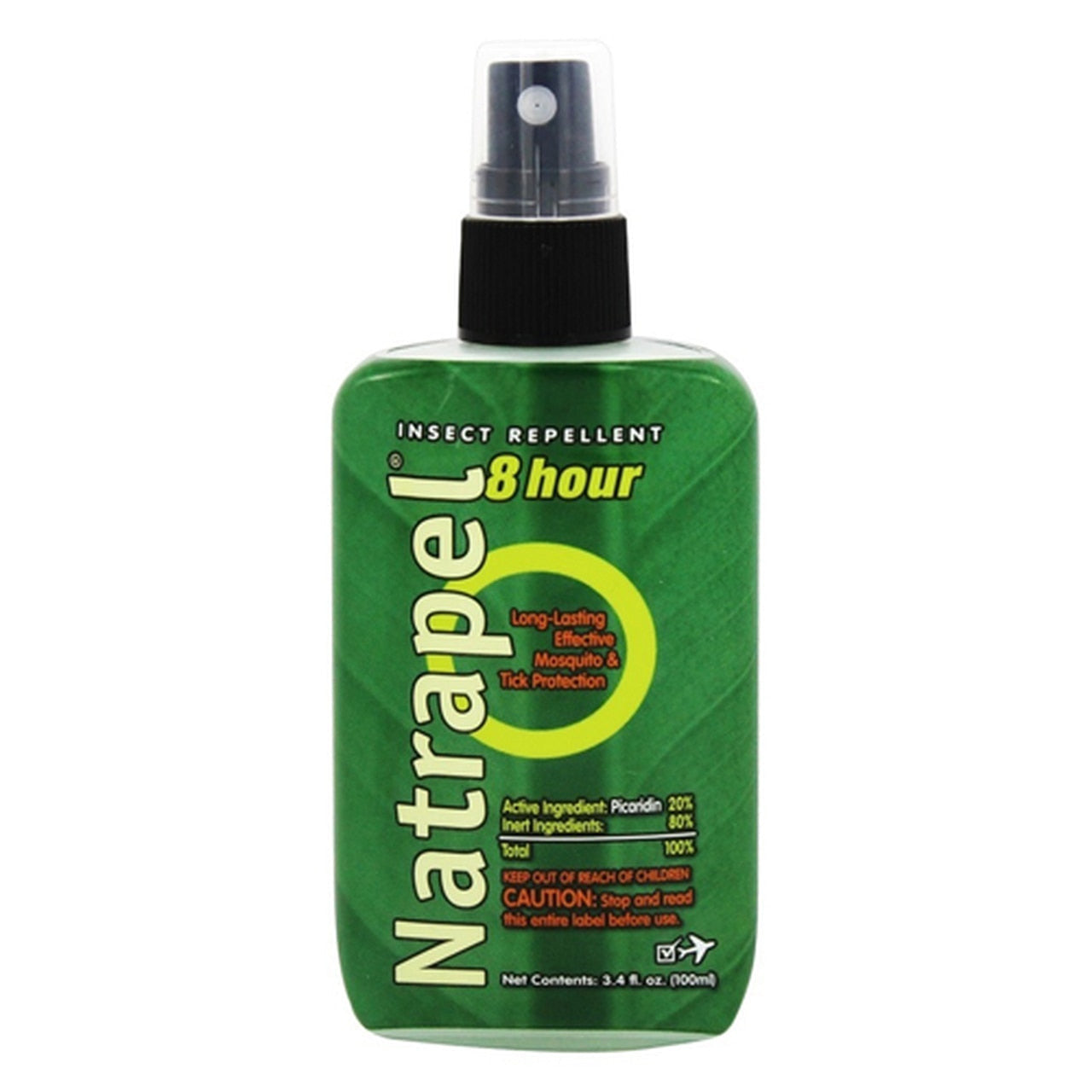 Pasteur Pharmacy Natrapel Eight Hour Insect Repellent Pump 3.4 oz bottle showing the repellent container.